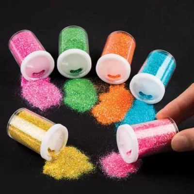 Afbeelding van Baker Ross Gekleurde glitter dispensers Pack van 5 Engelse versie