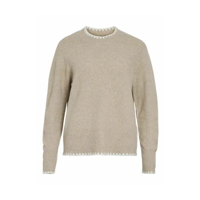 Afbeelding van VILA Trui, Dames, Maat: Small, Natural melange