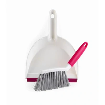 Afbeelding van Kleeneze KL082534UFEU7 Schep en vuilborstel Handborstel met schep, veegset voor dierenharen/stof, compact licht, werkbladen tafels, zachte borstelharen, lip in