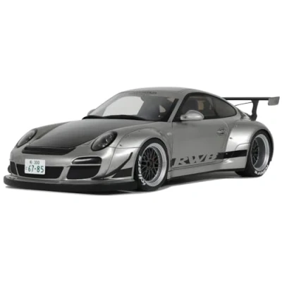 Afbeelding van Porsche RWB Abu (Artic Silver) 1:18 GT Spirit GT483