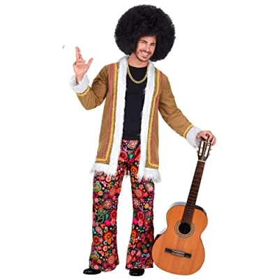 Afbeelding van WIDMANN Woodstock hippie kostuum voor mannen XXL