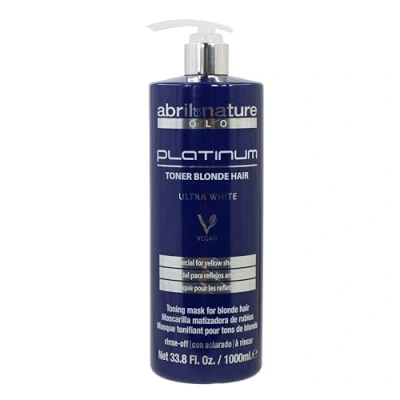 Afbeelding van abril et nature Platinum Professional Masker Voor Blond, Gekleurd, Strengen en/of Grijzend Haar Matterend Paars Afscheid van geelachtige tinten Look 1000 ml