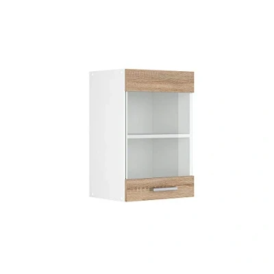Afbeelding van Vicco Glazen keukenkast R Line, Sonoma/Wit, 40 cm
