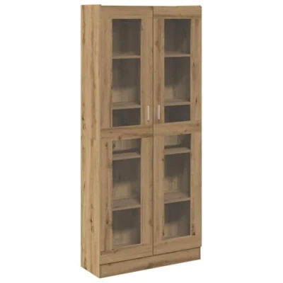 Image de vidaXL Buffet haut chêne artisanal 82,5x30,5x185 cm bois d&#039;ingénierie3318721