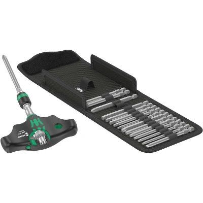 Afbeelding van Wera Kraftform Kompakt 400 RA Set Imperial 1 Bitschroevendraaier 17 delig Kruiskop Phillips, Torx, Inbus, Binnen vierkant (Robertson), Plat