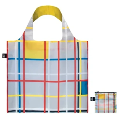 Afbeelding van Loqi Opvouwbare Boodschappentas Mondriaan