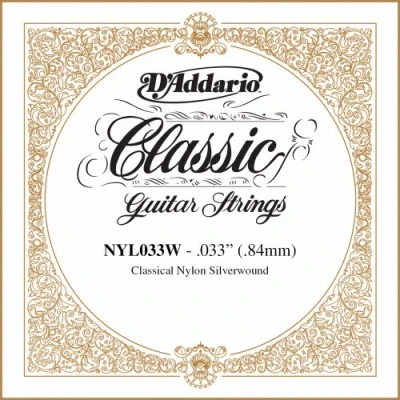 Image de D&#039;Addario NYL033W, .033 Corde au détail cuivre plaqué argent guitare classique