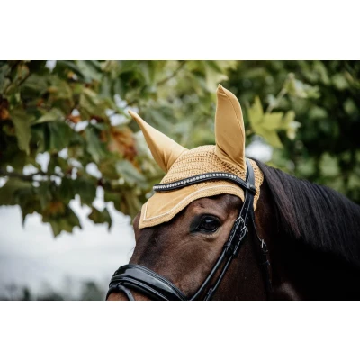 Afbeelding van Kentucky Horsewear Oornetje Wellington Velvet Mustard Maat Pony
