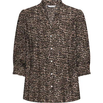Afbeelding van Only Carmakoma CARRAYA 3/4 SHIRT WVN NOOS Silver Mink ANIMAL