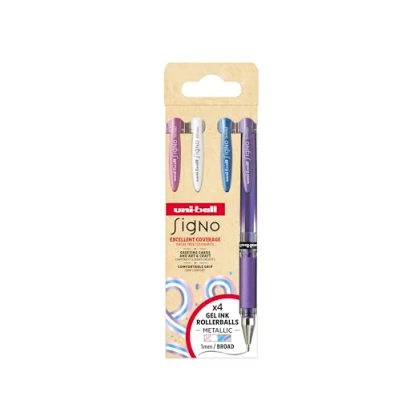 Afbeelding van Uni ball Signo Broad UM 153 4P Gel Ink Rollerball Set NO2 1,0 mm verschillende kleuren