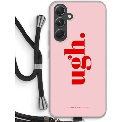 Afbeelding van Case Company® hoesje met Koord geschikt voor Samsung Galaxy A54 Ugh Telefoonhoesje Zwart Bescherming aan alle Kanten en Over de Schermrand