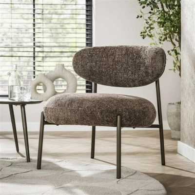 Afbeelding van Hoyz Collection Fauteuil Round Tissee Cargo Bruin