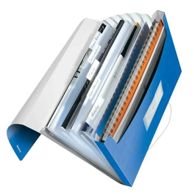 Afbeelding van Projectmap Leitz WOW voor A4 6 vaks PP blauw