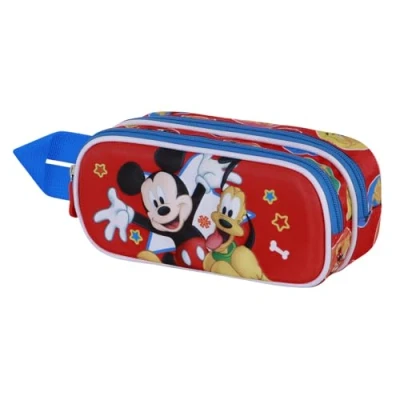 Afbeelding van Disney Mickey Mouse Star 3D etui, dubbel, meerkleurig, 22 x 10 cm, Mouse, één maat, dubbel One size, Dubbele etui