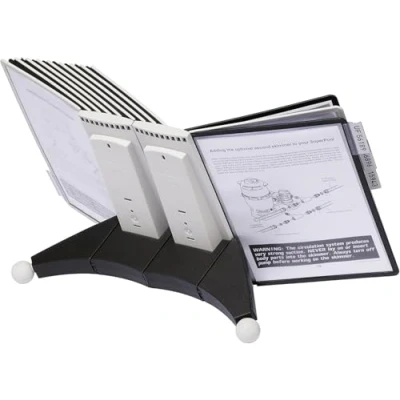 Afbeelding van Durable Sherpa tafelpaneel, 20 hoezen, zwart/grijs