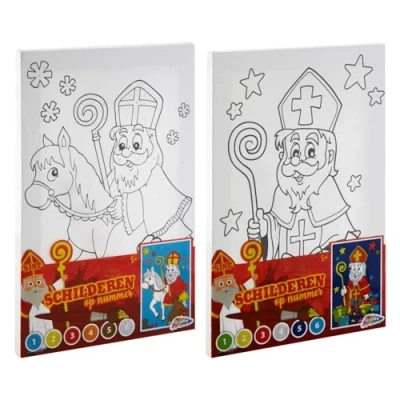 Afbeelding van Grafix Schilderscanvas Sinterklaas schilderen op nummer
