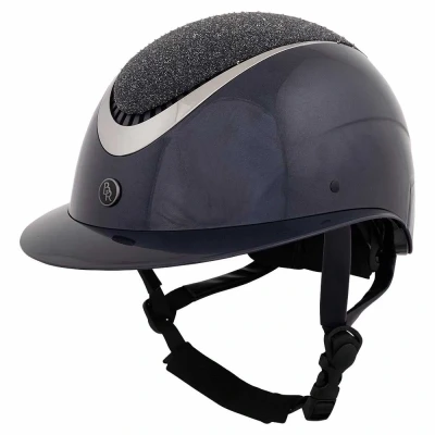 Afbeelding van BR Rijhelm Theta plus Glamourous Glossy blauw maat:55 57
