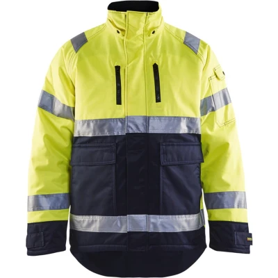 Afbeelding van Blaklader Winterjas High Vis 4828 1900 Geel/Marineblauw