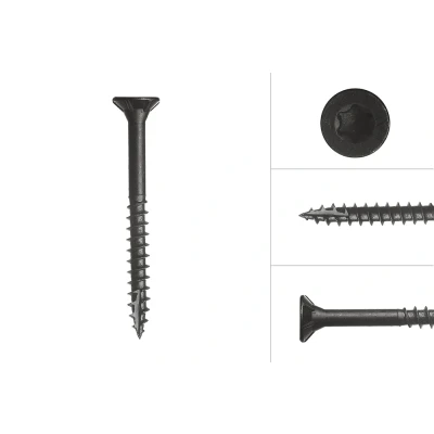 Afbeelding van Wovar Zwarte Schroeven Verzinkt 5 x 50 mm Torx 20 met Snijpunt Stuks Houtschroeven