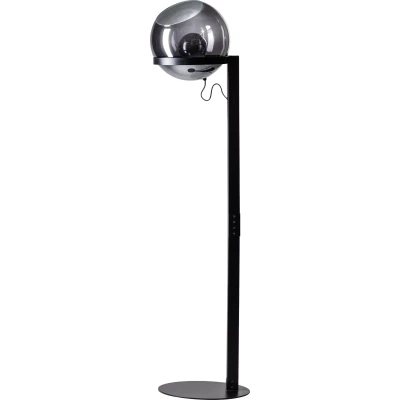 Afbeelding van ETH Orb vloerlamp 1x E27 smoke glas 35cm / zwart H165cm