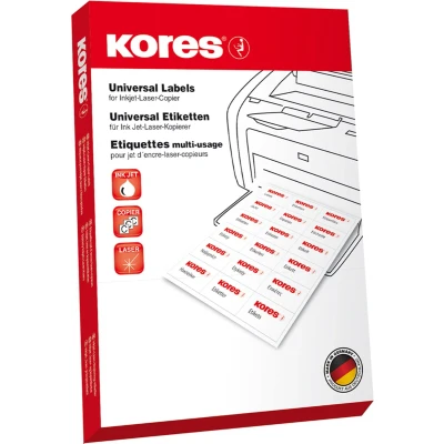 Afbeelding van Etiket Kores ILK 99,1x93,1mm afgerond, doos a 100 vel 6 Etiketten per