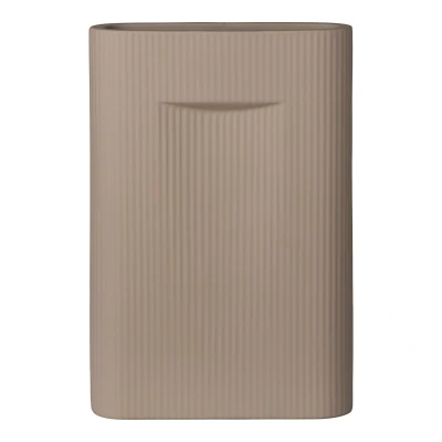 Afbeelding van Vase in ceramic, brown, 24x8,5x35,5 cm