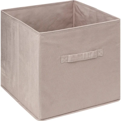 Afbeelding van 5Five Opvouwbare opberger Velvet Linnen beige 31 x cm