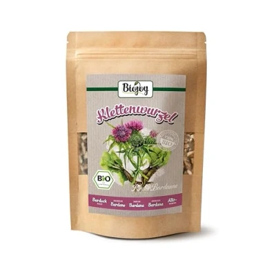 Afbeelding van Biojoy Biologische kliswortel (250 g), gedroogd en gesneden, voor kruidenthee infusie, Burdock Root (Radix Bardanae)