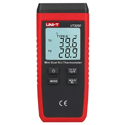 Afbeelding van UNI T UT320D Serie UT320 Mini contactthermometer, dubbel kanaal, 50 C 1300