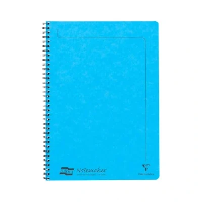 Afbeelding van Clairefontaine 482/1148Z Notitieboek met spiraalbinding, Europese notemakers, 120 pagina&#039;s om af te scheuren, 21 x 29,7 cm, 90 g, gelinieerd, envelop van glanzend papier, turquoise