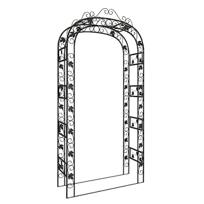 Afbeelding van Tuinboog 116x45x240 cm staal zwart