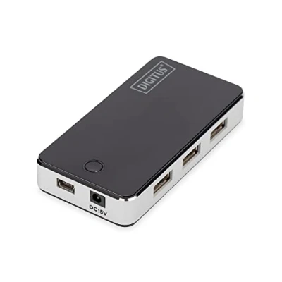 Afbeelding van Digitus DA 70222 USB 2.0 hub 7 poorten Zwart, Zilver