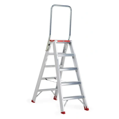 Afbeelding van Altrex dubbele trapladder Sierra 2x5 treden met steunbeugel