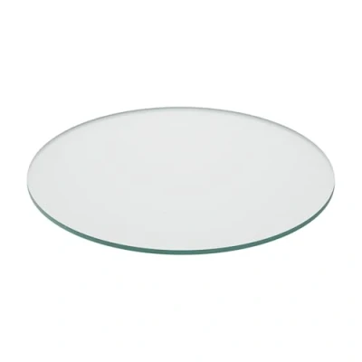 Afbeelding van Relaxdays glasplaat 8 mm gehard glas tafel &amp; kachel glazen plaat hittebestendig 40 cm