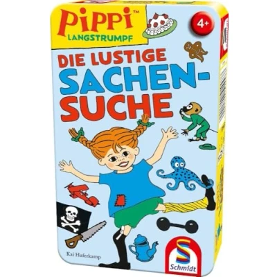 Afbeelding van Pippi Langstrumpf, het grappige zakje: Bring Mich met spel in metalen doos