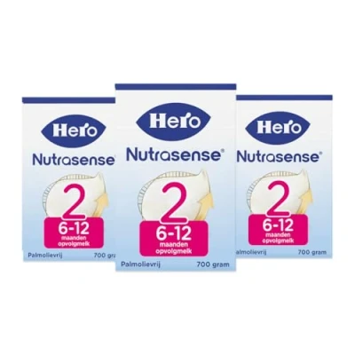 Afbeelding van 3x Hero Baby Nutrasense Classic 2 Opvolgmelk (6 12 mnd) 700 gr