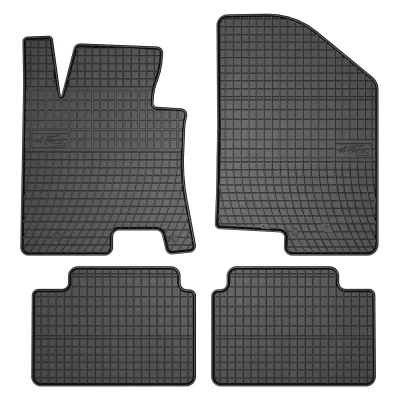 Afbeelding van FROGUM 0430C Vloermatset Rubber voor en achter 4 Zwart Op maat gemaakt KIA: cee‘d II Hatchback