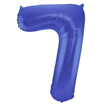 Afbeelding van Ballon folie 7 mat blauw 86cm