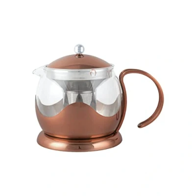 Afbeelding van Theepot met Zeef, 0.66 L, Glas, Koper La Cafetière Izmir