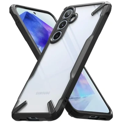 Afbeelding van Ringke Beschermhoes compatibel met Samsung Galaxy A55 5G [Fusion X] Schokbestendige bescherming [militaire verdediging] Krasbestendig Polycarbonaat robuust hard TPU bumper voor