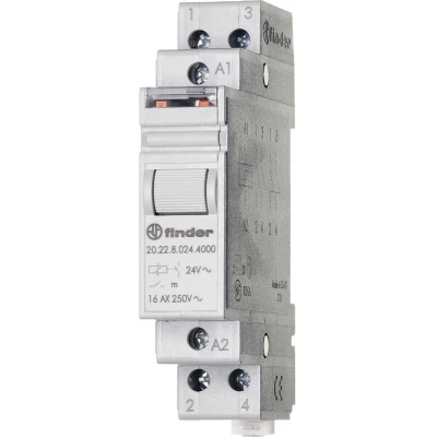 Afbeelding van Stroomstootschakelaar DIN rail Finder 20.24.9.024.4000 2x NO 24 V/DC 1 stuk(s)