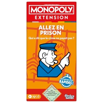Afbeelding van Monopoly, uitbreiding Ga naar de gevangenis (klassiek monopoly spel vereist om te spelen) Franse versie
