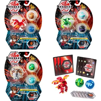 Afbeelding van BAKUGAN, Starter Pack met 3 figuren, Pyrus Phaedrus, transformeerbare wezens om te verzamelen, vanaf 6 jaar, meerkleurig 6045144