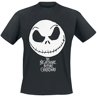 Afbeelding van Henry Tiger Disney Nightmare Before Christmas JACK Tshirt print, Heren, Maat: XL, Black