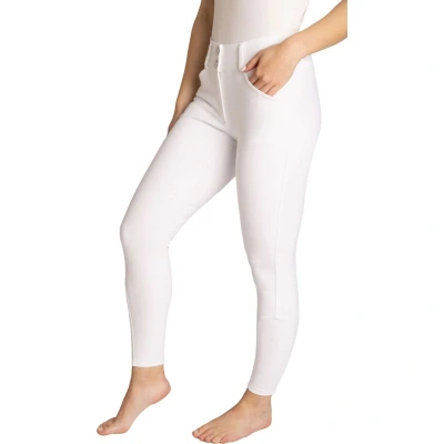 Afbeelding van Kentucky Horsewear Rijbroek Miami Dames Full Grip 4 Way Stretch Wit Maat 40 Slim Fit &amp; Ademend