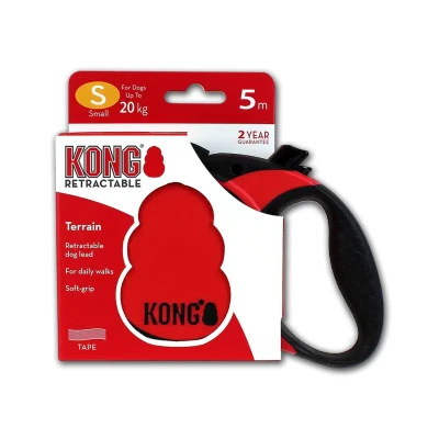 Afbeelding van Kong Retractable Leash Terrain 5m Red Small