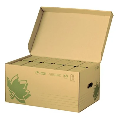 Afbeelding van Fast Nature Line Documentenbox van karton 52 x 35 26 cm + 6 archiefdozen rug 80 cm, naturel