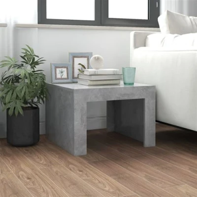 Afbeelding van vidaXL Salontafel 50x50x35 cm bewerkt hout betongrijs