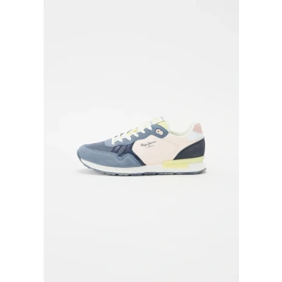 Afbeelding van Pepe Jeans BRIT CAMP Sneakers laag, Dames, Maat: 37, Dark denim blue Leer/ synthetisch