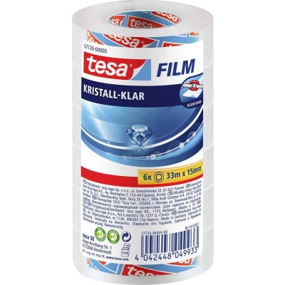 Afbeelding van tesa 57726 00000 02 Zelfklevende folie Kristalhelder Transparant (l x b) 33 m 15 mm 6 stuk(s)
